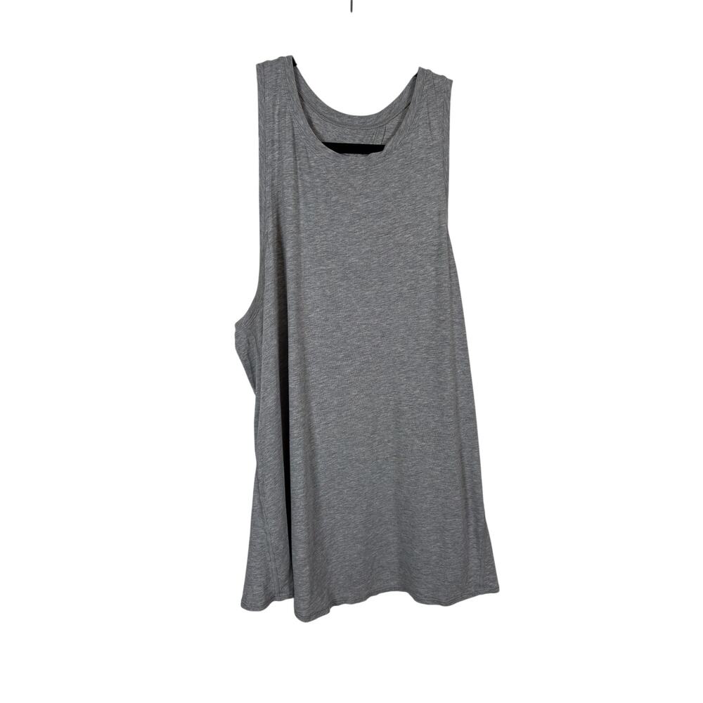 Lululemon All Tied Up Tank Top Womens 10 Gray Tie Back High Neck Pima Cotton